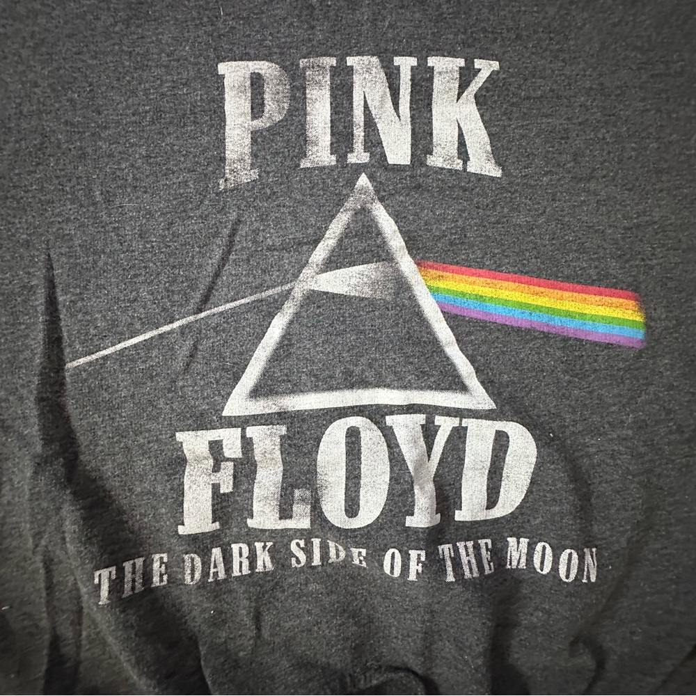 Pink Floyd Charcoal Gray Cropped Sweatshirt